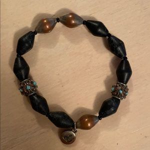 Black bead bracelet